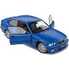 1996 BMW E36 M3 Coupe Santorin Blue 1/18 Diecast Model Car by Solido - 2 of 4