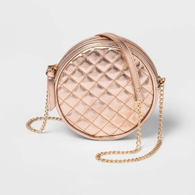 rose gold crossbody bag