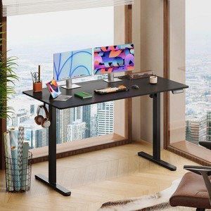 GALAXHERO 55 x 28 Inches Electric Standing Desk Height Adjustable Stand Up Desk for Office Ergonomic Sit to Stand Workstation with Phone Holder Black - 1 of 1