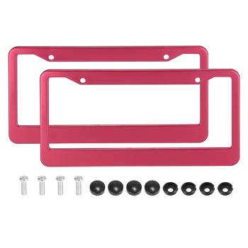  Pink White Flashing License Plate Frames 2 Packs 2 Holes Shiny  Aluminum Car Accessories License Plate Cover Fits Standard U.S. Vehicles  for Men Women : Automotive