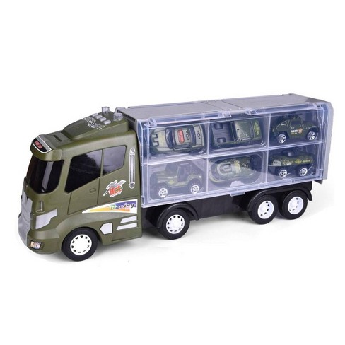 Big Daddy Military Missile Transport Army Truck Anti Aircraft Twin Missile Jungle Camouflage Toy Truck