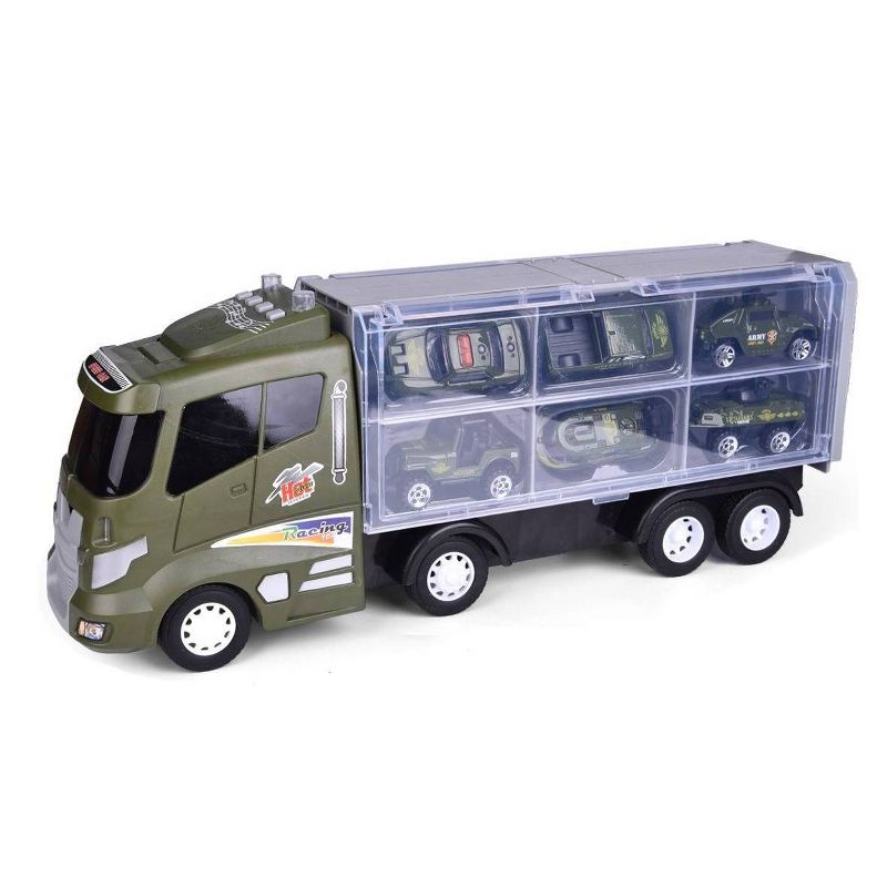 Fun Little Toys 12-in-1 Army Carrier Toy Truck with Sound 13pc, 1 of 5