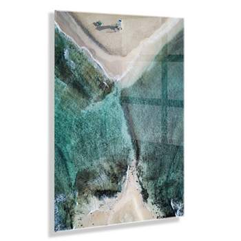 23" x 31" Poipu Beach Kauai by Rachel Dowd Floating Acrylic Unframed Wall Canvas - Kate & Laurel All Things Decor