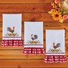 Collections Etc Roosters and Sunflowers Ruffled Hand Towels - Set of 3 - 3 of 3