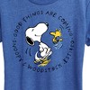 Women's - Peanuts - Good Things Are Coming Circle Short Sleeve Graphic T-Shirt - 2 of 4