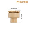 Unique Bargains Rattan Wood Handmade Round Dresser Cabinet Knobs with Screws - 2 of 4