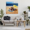Stupell Industries Bird Sunbathing Reading Beach Canvas Art - 3 of 4