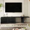 LOVSON 78.7"-110"Extendable TV Media Console for Up to 55 Inch, Modern TV Stand, Entertainment Center with Storage, for Living Room,Black - 2 of 4