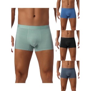 INSPIRE CHIC Men's 4 Pack Underwear Soft Solid Color Basic Boxer Briefs - 1 of 4