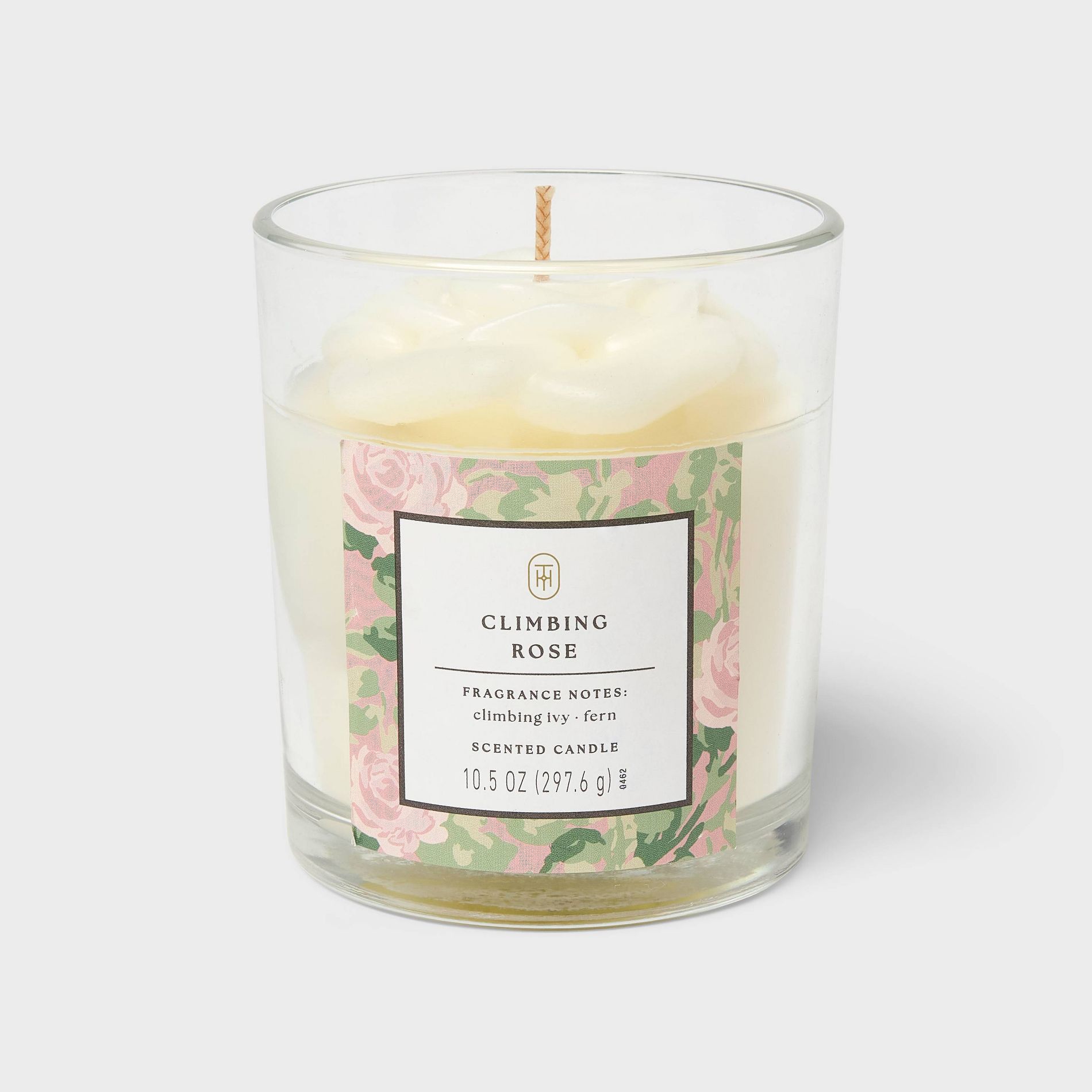 Sculpted Wax Fragranced Climbing Rose Jar Candle - Threshold™