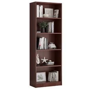 AZL1 Life Concept Decorative Bookshelf Freestanding Bookcase, Adjustable Shelves, 5 Layer for Offices, Living Rooms, Dark Brown, 11.6"*24.4"*68.9" - 1 of 4
