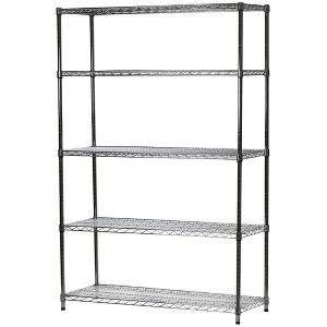 Shelving.com Chrome Wire Shelving with 5 Tier Shelves - - 1 of 2