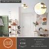 VAXCEL Graham 13-in W Gold Brass Contemporary Semi Flush Mount Ceiling Light Fixture White Frosted Globes - 2 of 4