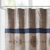 PAGED Jacquard Embroidery Shower Curtain, 72x72" Color-Blocked Medallion Design Shower Curtain, Polyoni Fabric Curtain for Bathroom - 3 of 4