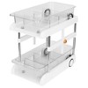 NewHome "2-Tier Height Adjustable Under Sink Organizer with Flexible Wheels, Movable Dividers, Pull-Out Trays" White - 2 of 4