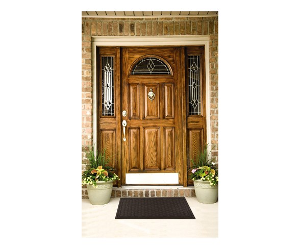Dark Brown Diamond Tufted Door Mat 1'6"x2'6" - Apache Mills