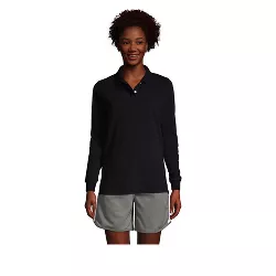 School Uniform Young Women's Long Sleeve Mesh Polo Shirt