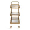 Kate and Laurel Ketia Rectangle Metal Bar Cart, 23x13x35, Gold - 3 of 4
