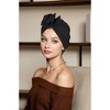 Anna-Kaci Vintage Turban Headwrap with Large Bow Elegant Soft Stretch Headscarf for Women - 3 of 4