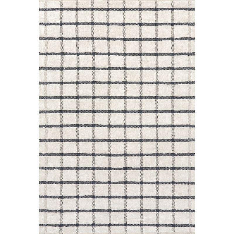 Emily Henderson x Rugs USA - Rowena Checked Wool Area Rug, 1 of 7