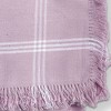 TAG Solid Lilac with White Border Stripe Cotton Machine Washable Napkin Set of 4  Lilac - 2 of 3
