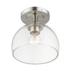 Livex Lighting Glendon 1 - Light Semi-Flush Mount in  Brushed Nickel - 3 of 4
