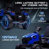 3 in 1 Kids 24V Ride On Tractor, Excavator & Bulldozer, Electric Vehicle w/Trailer, Digger, Shovel Bucket - 4 of 4