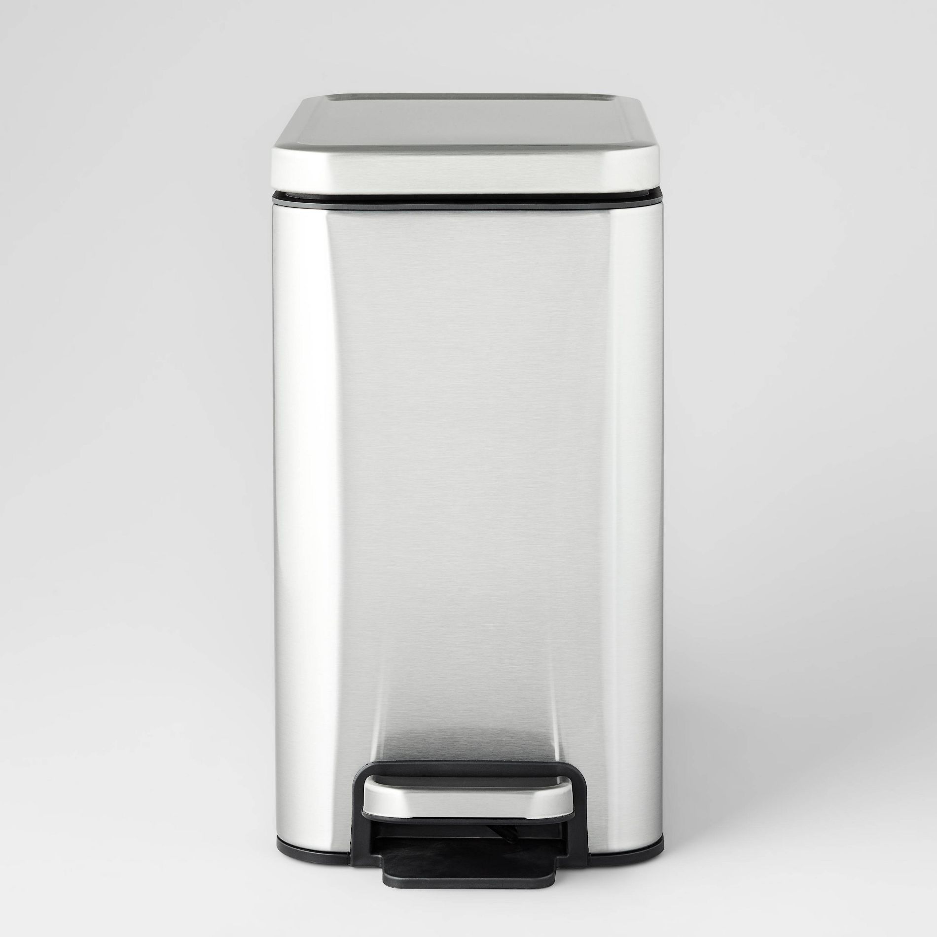 10L Stainless Slim Step Trash Can Silver - Brightroom™