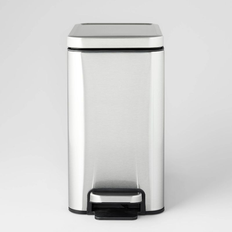 10L Stainless Slim Step Trash Can - Brightroom&#8482;, 1 of 9