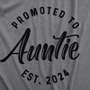 Womens Promoted To Auntie 2023 2022 2021 Tshirt Funny New Baby Family Graphic Tee - Crazy Dog Women's T Shirt - 2 of 4
