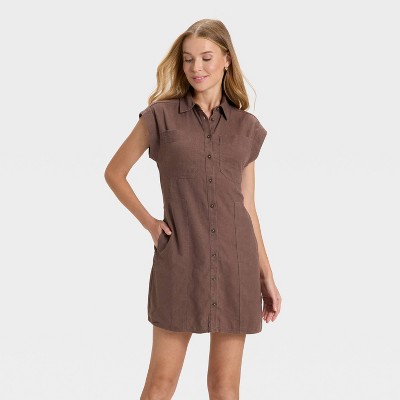 Women's Short Sleeve Mini Shirtdress - Universal Thread™