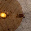 HDZNVF Wood Round Coffee Table for Living Room, Rustic Natural Coffee Table for Apartment, Easy Assembly - 4 of 4