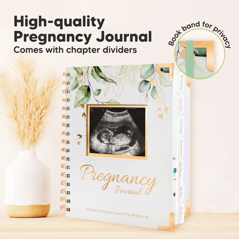 KeaBabies Pregnancy Journal, Pregnancy Announcements, 90 Pages Hard Cover Pregnancy Book For Mom To Be Gift, 4 of 10