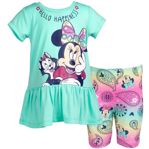 Disney Minnie Mouse Toddler Girls Graphic T-shirt & Shorts