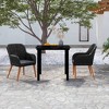 vidaXL Patio Dining Set Outdoor Dining Set Table and Chair Set for Garden - Black 3 Piece with Cushions 31.5" Table - 2 of 4