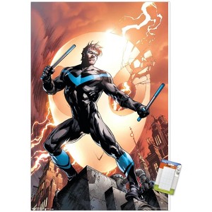 Trends International DC Comics - Nightwing - Fire Unframed Wall Poster Prints - 1 of 4