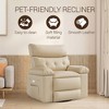 Large Power Lift Recliner Chair, PU Leather 360°Swivel Recliner with Massage and Heat, Rocking Single Sofa Seat for Living Room, Bedroom - 4 of 4