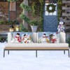 Christmas Winter Snowman Throw Pillow Covers 18x18 Inch Snowy Forest Pine Tree - 4 of 4