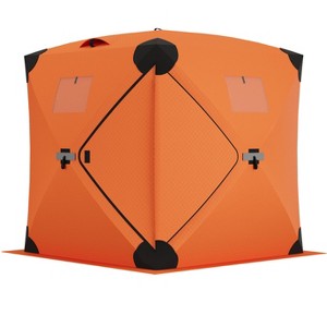COZONY Pop Up Ice Fishing Tent, Insulated Portable Hub Shelter Windproof Warm Shanty for 1-8 Person - 1 of 4