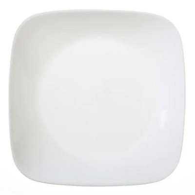 LunaLulinlk (2 pack) Pure White Square Lunch Plate, 9"