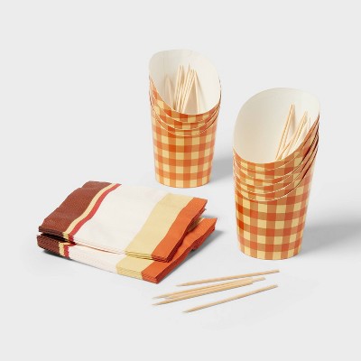 Paper Charcuterie Cup Napkin Skewer Set Natural - Room Essentials™