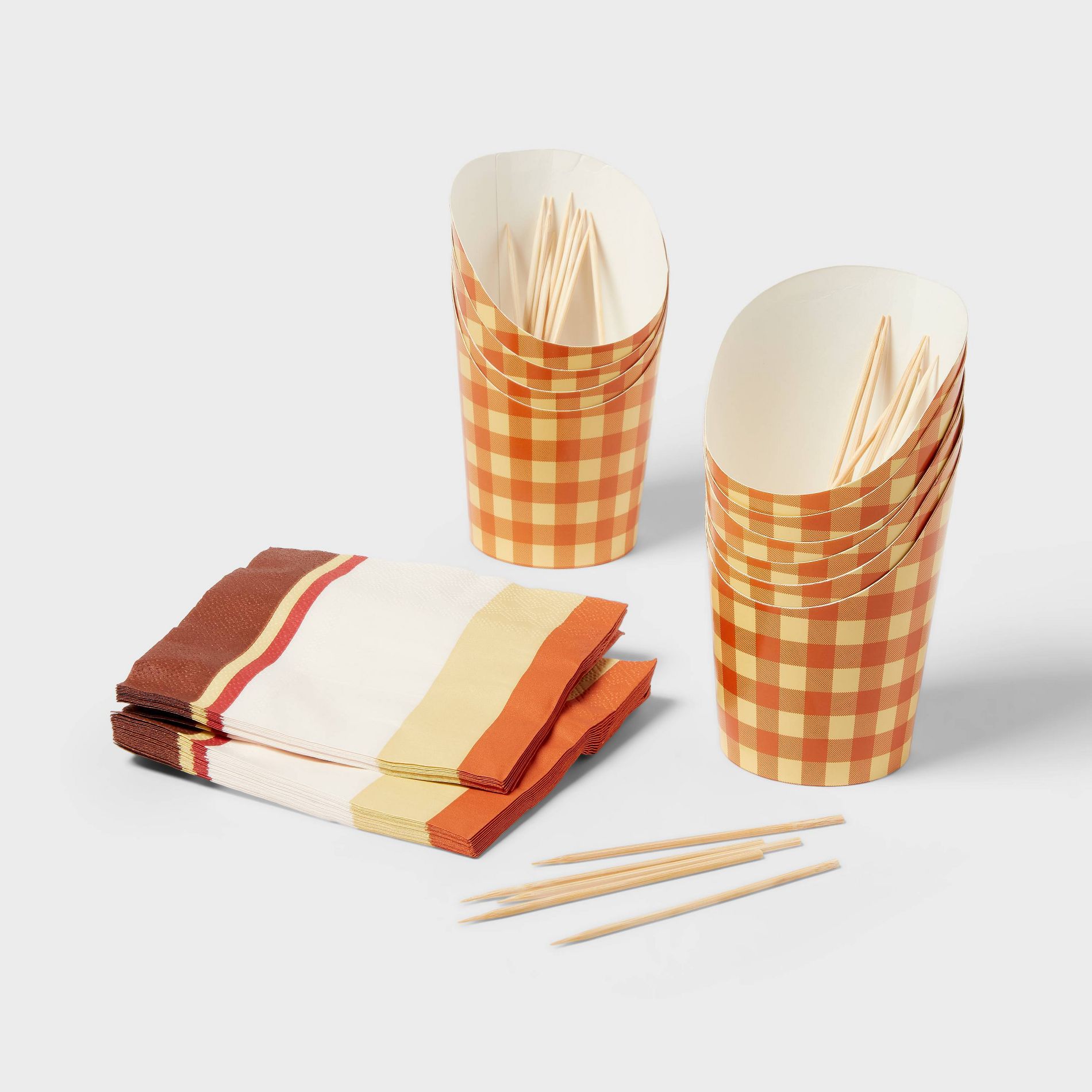 Paper Charcuterie Cup Napkin Skewer Set Natural - Room Essentials™