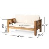 Sapphtopaz Patio Furniture Set Wood Patio Chairs Lounge Outdoor Couch with Cushions and Coffee Table Porch Furniture for Garden, Terrace - 4 of 4