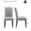 Set of 2 Modern Dining Chairs - Ergonomic Fabric Upholstered w/Wood Legs - 265lbs - Easy-Clean & Floor-Safe - 4 of 4