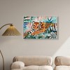 Art Remedy Relaxing Tiger Tropical Jungle Animals Wall Art Framed - 2 of 4
