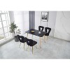 LOVMOR Modern chair with iron tube legs, soft cushions and comfortable backrest, suitable for dining room, living room, cafe,hairball back - 2 of 4