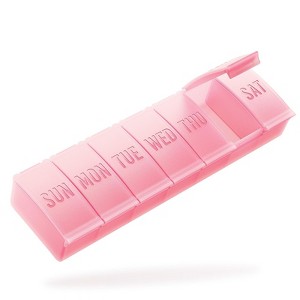 Barhon Pill Organizer Large, Weekly Medicine Pill Organizers, 7 Day Pills Box Case Travel for Big Vitamin Supplements Fish Oil - 1 of 4