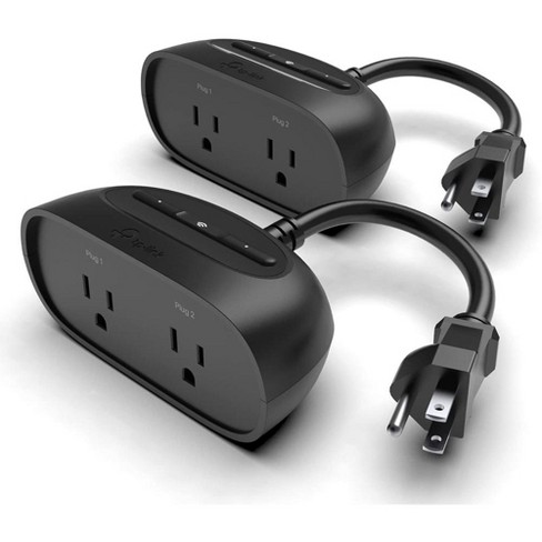 Kasa Smart KP400P2 Outdoor Smart Plug, Black-Refurbished