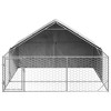vidaXL Outdoor Dog Kennel Galvanized steel Large Durable - 3 of 4