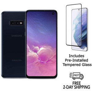 Refurbished Samsung Galaxy S10e G970U (Fully Unlocked) 128GB Prism Black (Grade A+)w/ Pre-Installed Tempered Glass - 1 of 4